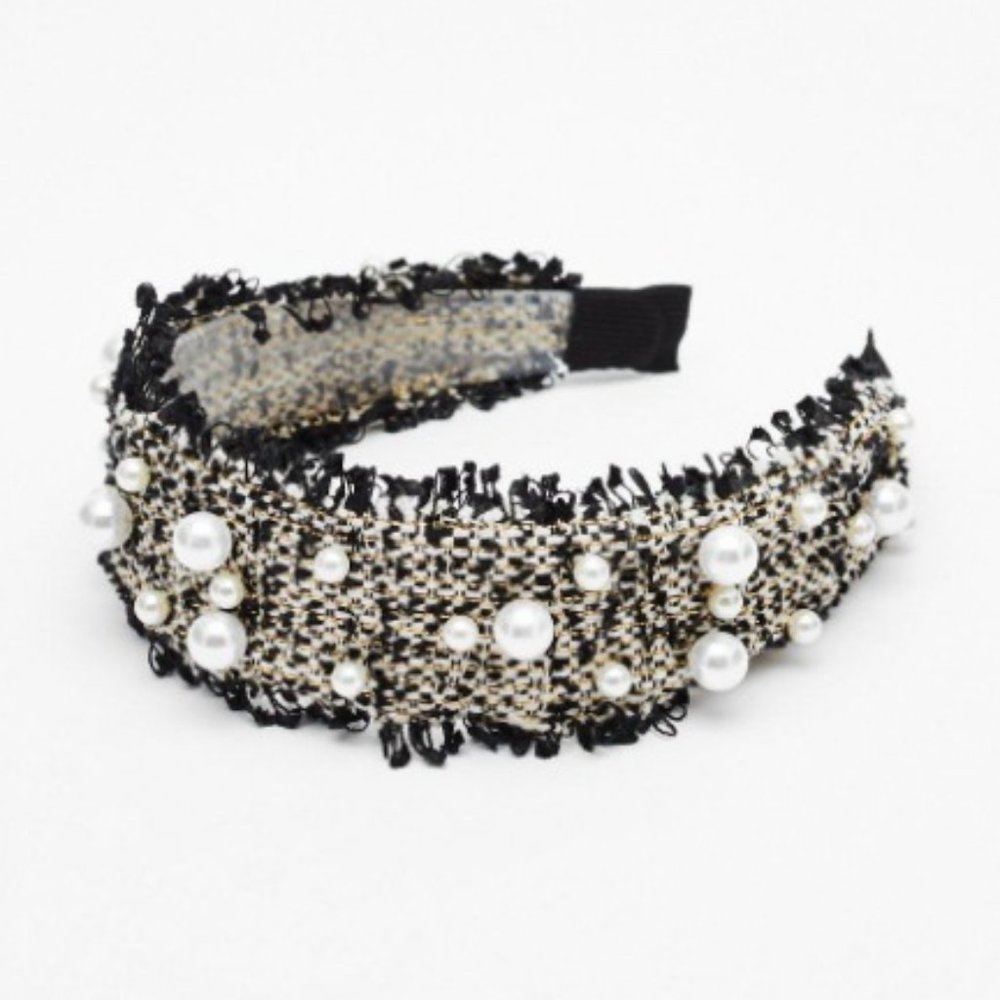 Woven You Wrong Pearl Embellished Headband
